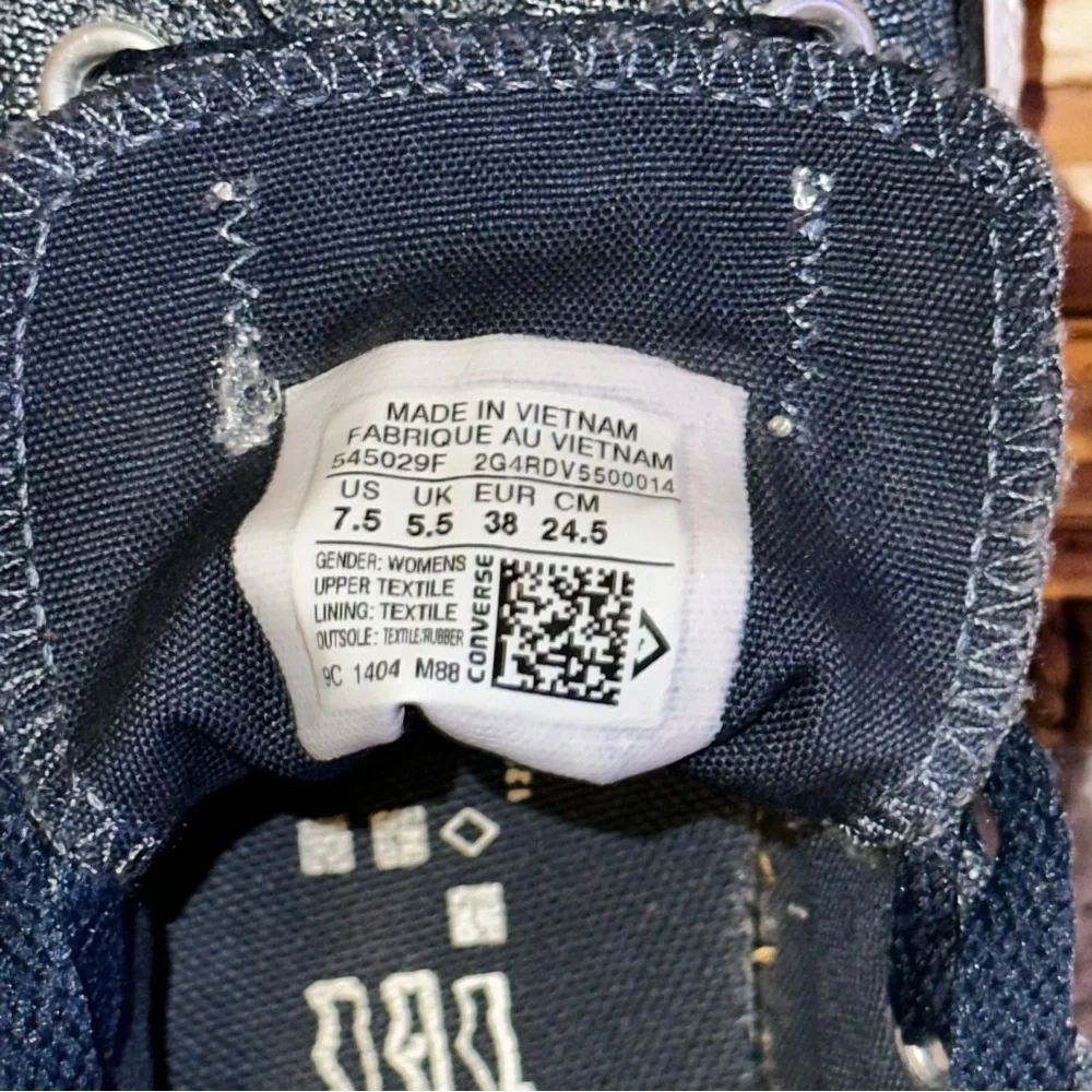 UEC Converse Big Kid All Star CT OX 545029F Washed Denim Sneaker Sz Y/5.5=W/7.5